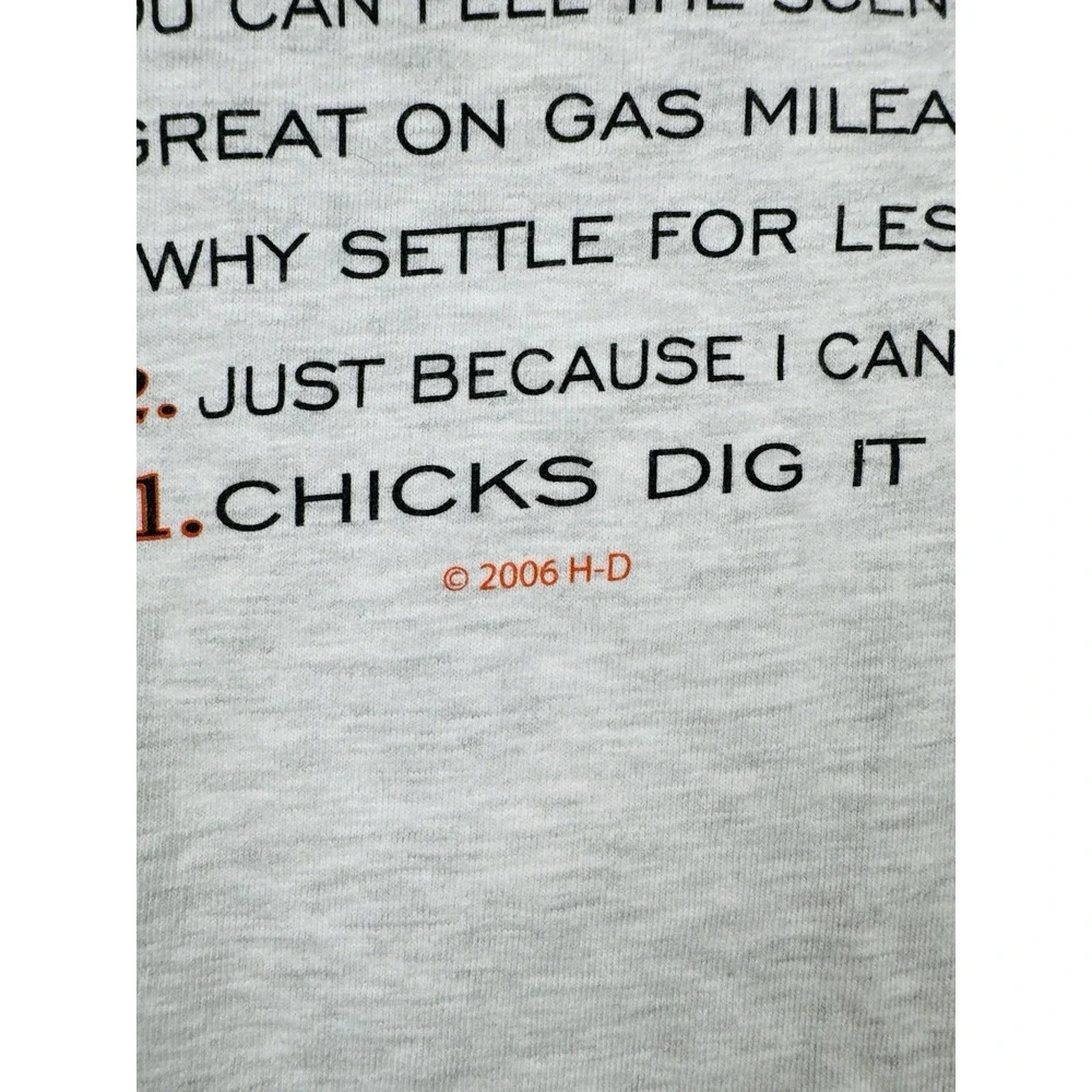 Vintage 2006 Harley Davidson Top 10 Reasons T Shirt Carroll Iowa Biker S